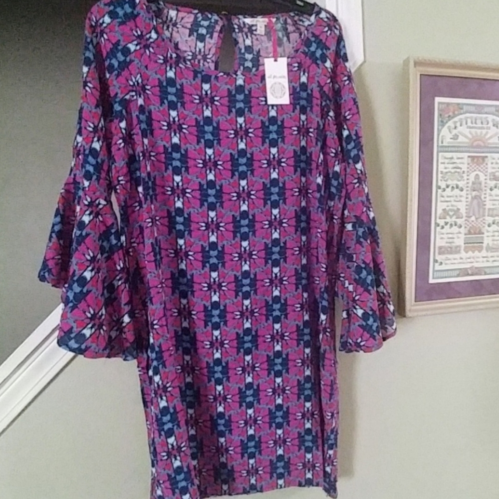 NWT Flared Sleeves BELLA Dress by All For Color